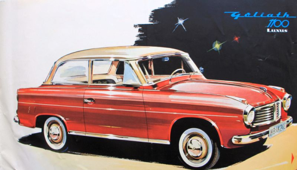 Goliath Hansa 1100 Coupe Modelprogram 1957 Carbrochure  (10020)